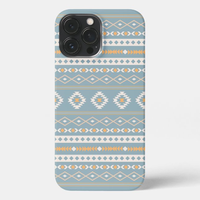 Funda Para iPhone Modelo mixto azteca crema Naranja azul (Reverso )