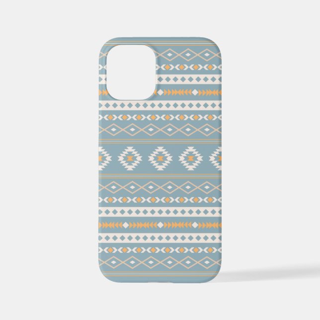 Funda Para iPhone Modelo mixto azteca crema Naranja azul (Reverso )
