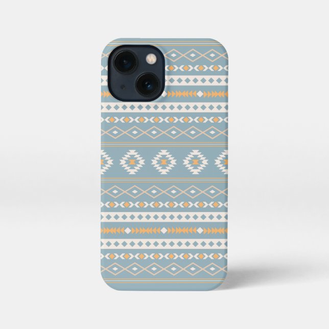 Funda Para iPhone Modelo mixto azteca crema Naranja azul (Reverso )