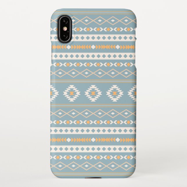 Funda Para iPhone Modelo mixto azteca crema Naranja azul (Reverso)