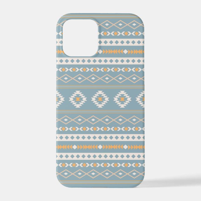 Funda Para iPhone Modelo mixto azteca crema Naranja azul (Reverso )