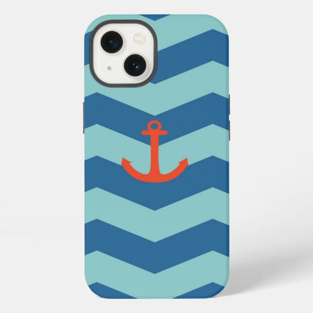 Funda Para iPhone Modelo náutico de Chevron (Reverso )