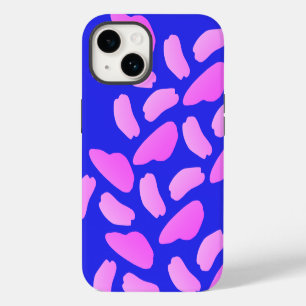 Funda Para iPhone 14 Modelo rosa azul brillante abstracto