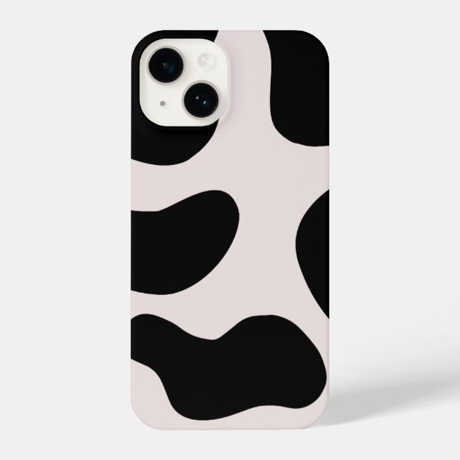 Funda Para iPhone Modern Abstract Black Blob Pattern Phone Case (Reverso )