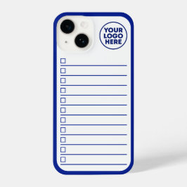 Funda Para iPhone 14 Modern Business Logo Navy Blue To Do List