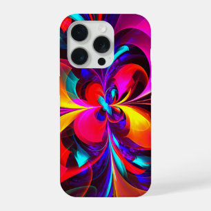 Modern Floral Resumen Arte Patrón Azul Rojo #07