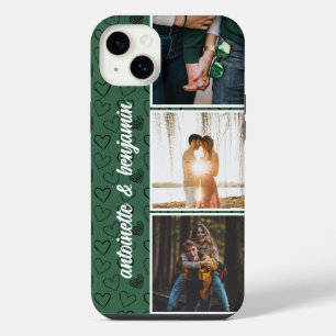 Funda Para iPhone 14 Plus Modern Green 3 Foto Collage de Pareja 