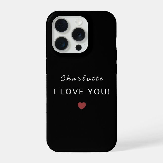 Funda Para iPhone Modern Personalized Valentine – I Love You (Reverso )