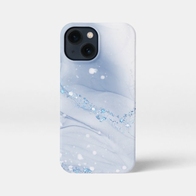 Funda Para iPhone Modern Stone Dusty Blue Marble (Reverso )