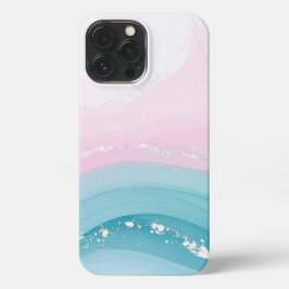 Funda Para iPhone 13 Pro Max Modern Stone Dusty Blue Marble