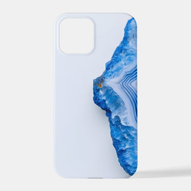 Funda Para iPhone Modern Stone Dusty Blue Marble (Reverso )