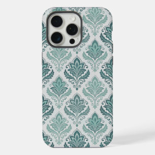 Modern Teal Nordic Damask