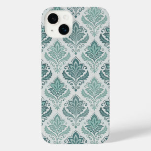 Funda Para iPhone 14 Plus Modern Teal Nordic Damask