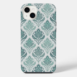 Funda Para iPhone 14 Plus Modern Teal Nordic Damask