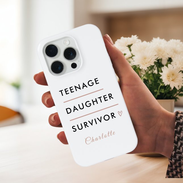 Funda Para iPhone Modern Teen Daughter Survivor Personalized (Subido por el creador)