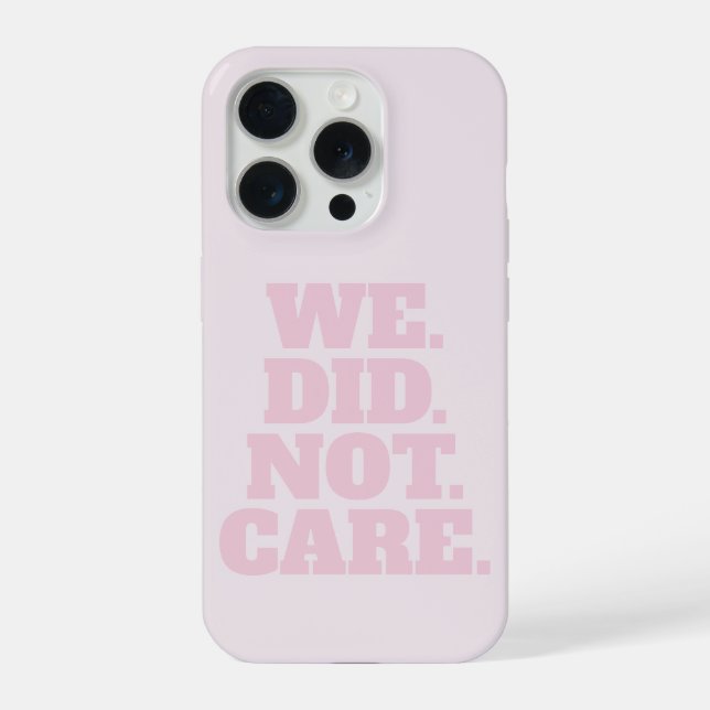 Funda Para iPhone Modern Text Statement | Typography Pink Text  (Reverso )