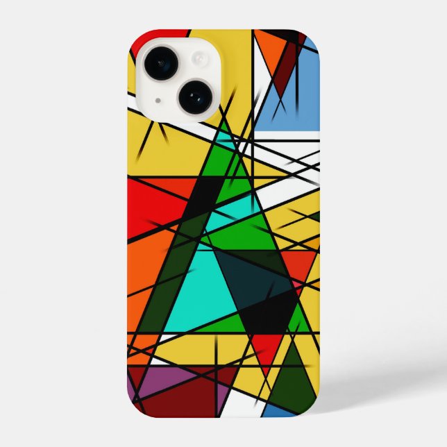Funda Para iPhone Modern Triangle Colorful Geometric  (Reverso )