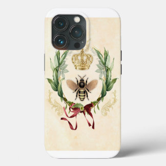 Funda Para iPhone 13 Pro Moderna Abeja Botánica Vintage
