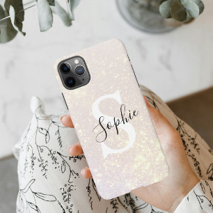 Funda Para iPhone 11Pro Max Moderna chispa Purpurina   iP personal de Girly in