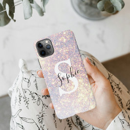 Funda Para iPhone 11Pro Max Moderna chispa Purpurina | iP personal de Girly in