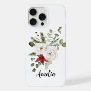 Moderna Elegante Color Blanco Rojo Verde Floral