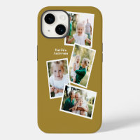 Moderna y elegante mostaza de la familia multifoto