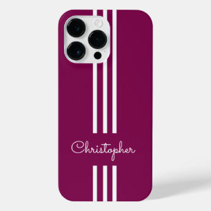Funda Para iPhone 14 Pro Max Modernas bandas de Carreras de moda monogramadas