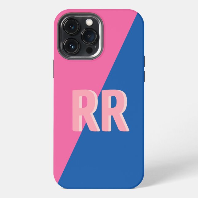 Funda Para iPhone Modernizado con Monograma Colorido (Reverso )
