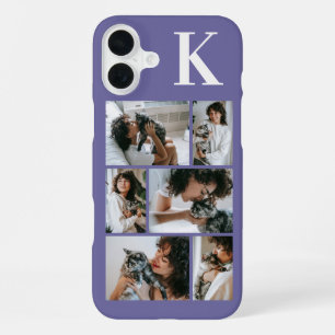 Funda Para iPhone 16 Plus Moderno 6 Foto Morado de Mascotas
