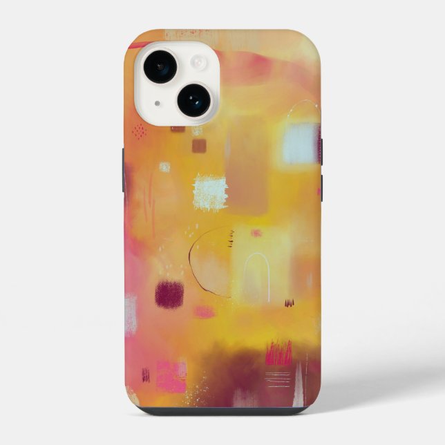 Funda Para iPhone Moderno Abstracto Amarillo (Reverso )