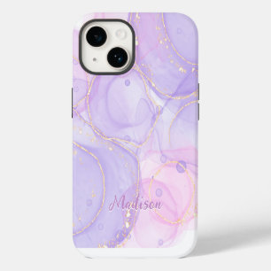 Funda Para iPhone 14 Moderno Abstracto Personalizado Morado