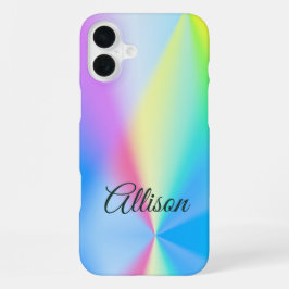 Funda Para iPhone 16 Plus Moderno arcoíris pastel iridiscente coloreado