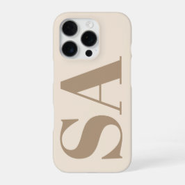 Funda Para iPhone 16 Pro Moderno Case-Mate antiguo blanco con monograma