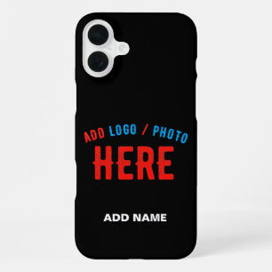FUNDA PARA iPhone 16 PLUS MODERNO CON ESTILO PERSONALIZABLE NEGRO MARCADO VE