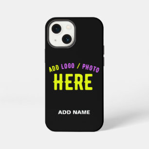FUNDA PARA iPhone 13 MINI MODERNO CON ESTILO PERSONALIZABLE NEGRO VERIFICADO