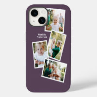 Moderno estilo multi foto familia morado