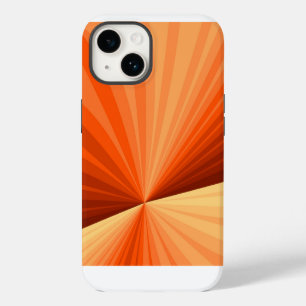Funda Para iPhone 14 Moderno Gráfico Fractal Abstracto Naranja Rojo Vai