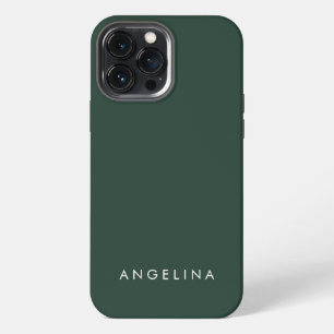 Funda Para iPhone 13 Pro Max Moderno Minimalista Plano Verde Tendencia Agregar 