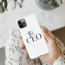 Funda Para iPhone 11Pro Max Moderno Mínimo El CEO Negro