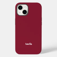 moderno nombre personalizado en guión blanco grana