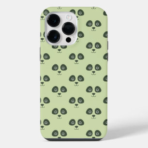 Funda Para iPhone 14 Pro Max Moderno Panda Cute Face Verde Claro