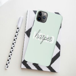 Funda Para iPhone 11Pro Max Moderno Pastel Mint Hello Y You Name