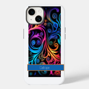 Funda Para iPhone 14 Moderno Resumen de las nasas de color Neon