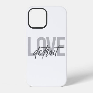Funda Para iPhone 12 Moderno, simple, genial, diseño urbano Amo Detroit