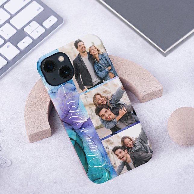 Funda Para iPhone Moderno y lindo pareja púrpura nombres 3 fotos per (Subido por el creador)