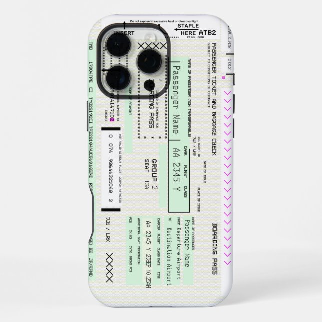 Funda Para iPhone Modificar esta tarjeta aérea de embarque Ver2 (Reverso )