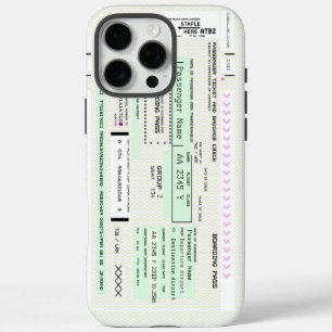 Funda Para iPhone 16 Pro Max Modificar este pase de abordar de aerolínea Ver2