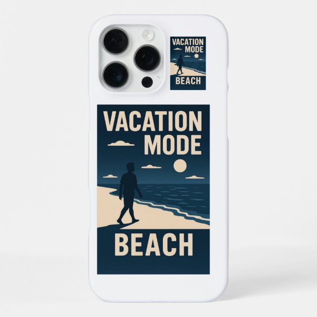 Funda Para iPhone Modo vacaciones playa (Reverso )