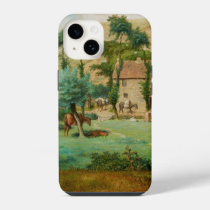 Funda Para iPhone 14 Molino de agua al pie de una montaña