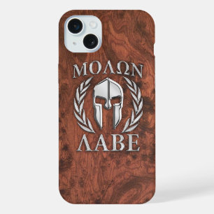 Molon Labe Guerrero Espartano Estampa de Caoba en